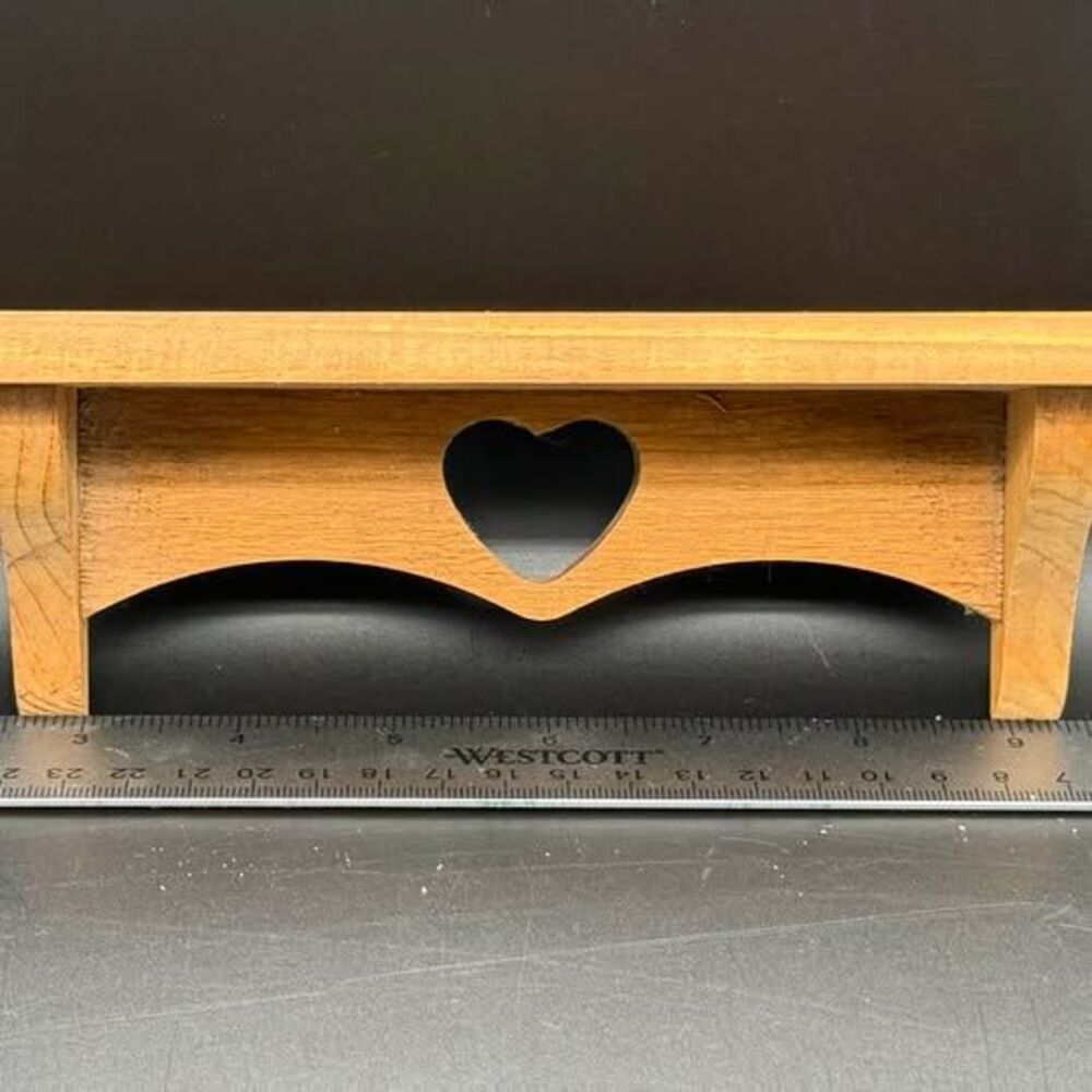 Mini Wooden Heart Cutout Wall Shelf 8”x2.5”x2.25”